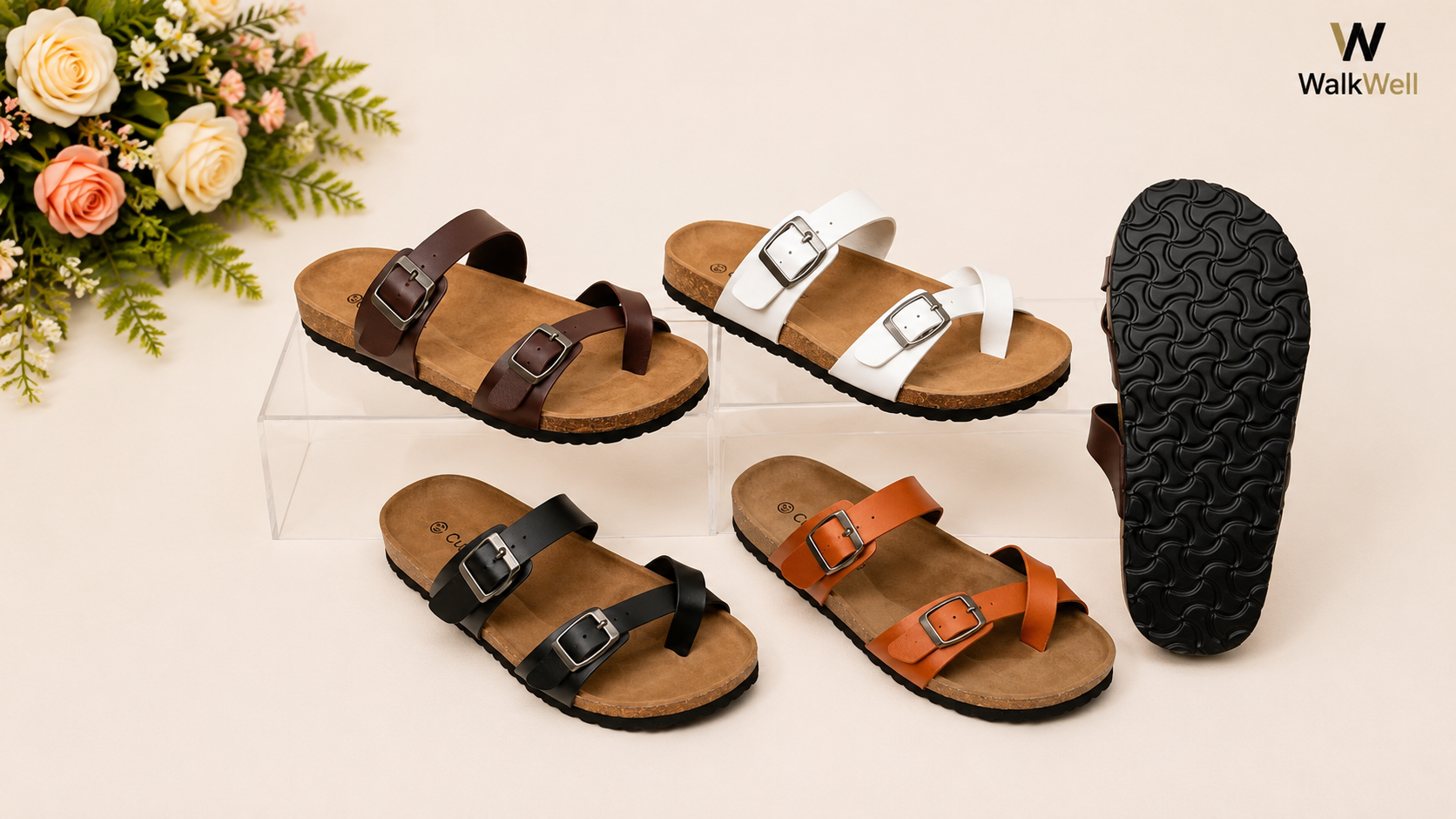 WalkWell Comfort Cork Footbed Sandals