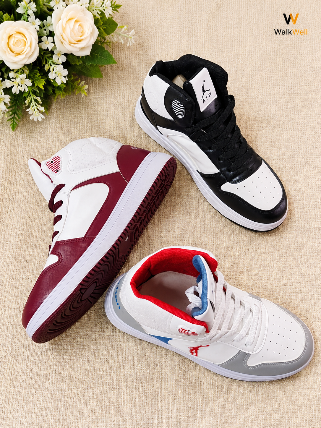 WalkWell High-Top Casual Sneakers