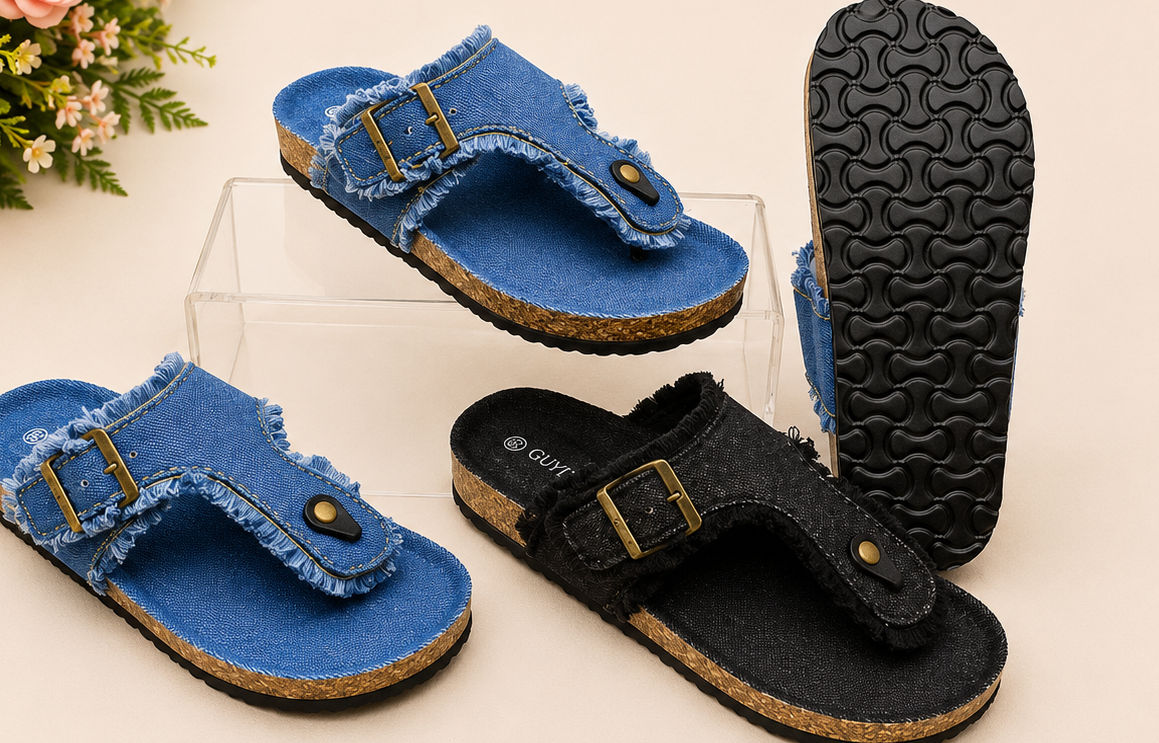 WalkWell Denim Comfort Sandals