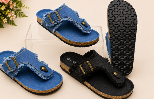 WalkWell Denim Comfort Sandals