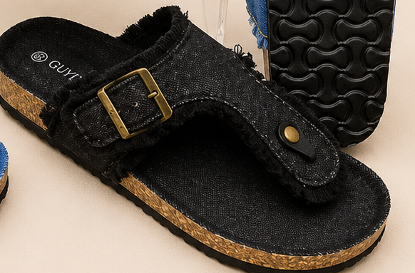 WalkWell Denim Comfort Sandals