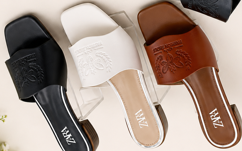 WalkWell Zara Women's Elegant Block Heel Slides